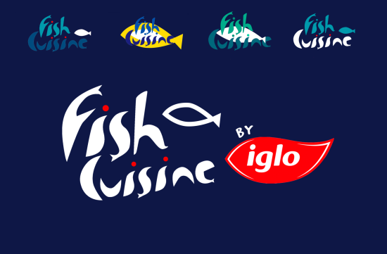 Déclinaison de logos "Fish cuisine" pour la marque Iglo / Agence AMPP.